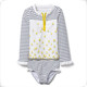 GYMBOREE/Gymboree JJ, UPF50+ girls long-sleeved split swimsuit sunscreen ພ້ອມສໍາລັບອາຍຸ 0-14 ປີ