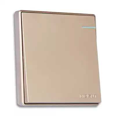 Meishang switch socket one open double cut large seesaw switch one double cut gold panel one double switch