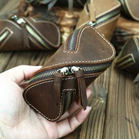 Ретро кожаная ключница, маленькая креативная небольшая сумка, ключи от машины, кошелек, из натуральной кожи
