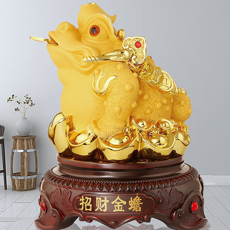 Recruit money toad furniture parlor living room recruited to bao shop opening gifts wine cabinet decoration process, large size