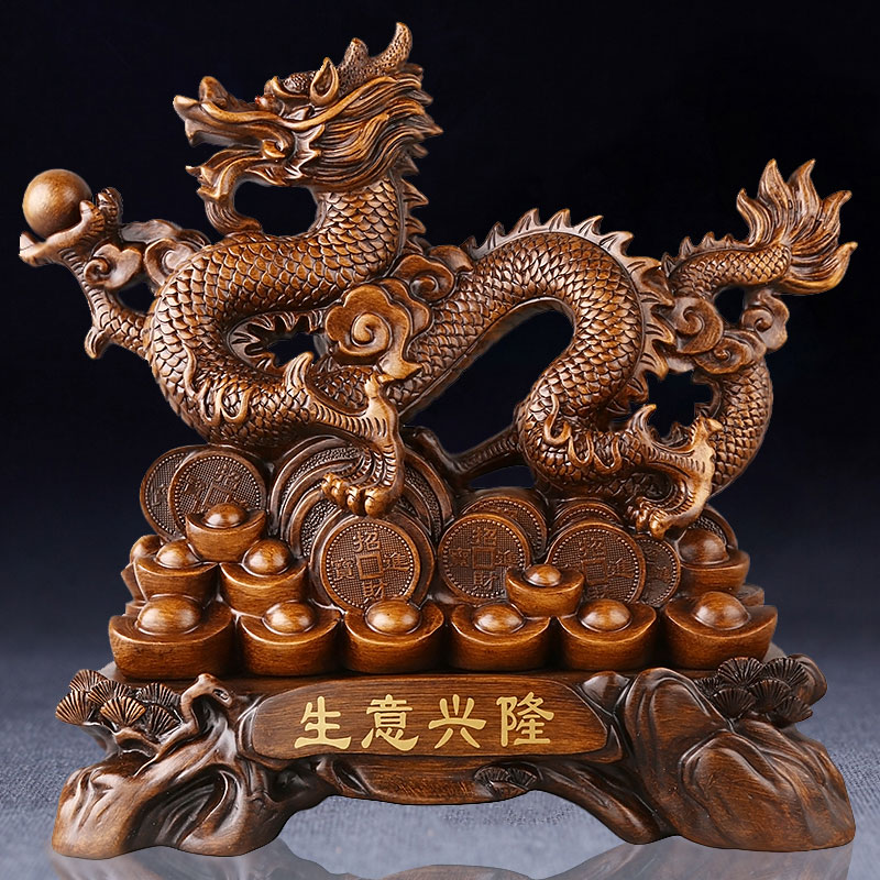 Dragon decoration craft gift decoration lucky desk zodiac dragon opening gift living room hotel hotel shop front decoration