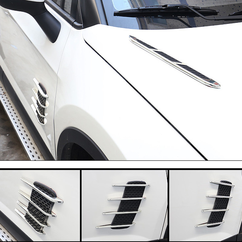 Shark Blush Emulation Air Outlet Side Air Port Guide Hood Decorative Vent Car Door Car Decoration Change Loading Patch