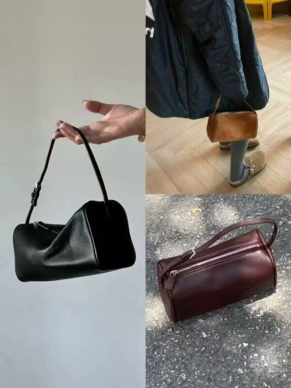 Niche Cowhide Pen Holder Bag, Suede Underarm Bag, 90S Bag, Mini Square Bag, Genuine Leather Handbag, Pen Case Bag Niche Cowhide Pen Holder Bag, Suede Underarm Bag, 90S Bag, Mini Square Bag, Genuine Leather Handbag, Pen Case Bag