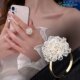 Far Love Light Luxury Super Immortal Crystal Flower Ring Women's Trendy High Quality Temperament Adjustable Exquisite Index Finger Ring J221