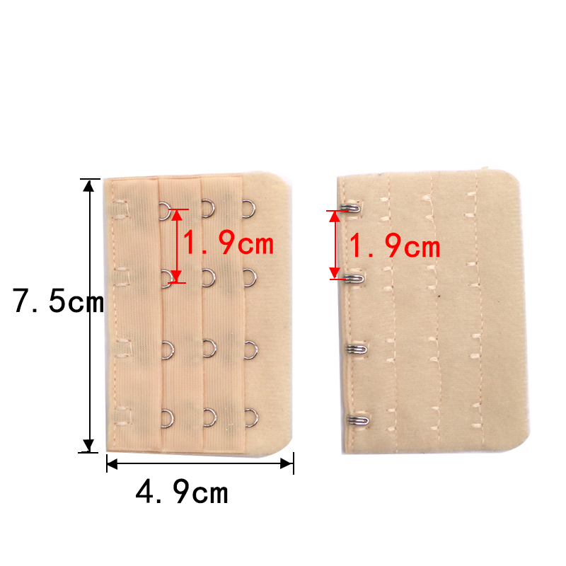 Khóa đồ lót khóa dài khóa 3 hàng 4 khóa áo ngực mở rộng khóa dài điều chỉnh khóa bằng thép không gỉ dây áo lót