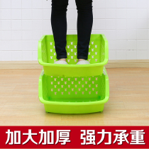 Kitchen shelf Floor-to-ceiling multi-layer plastic products Household Daquan toys Vegetable basket storage basket finishing shelf