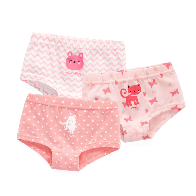 children's underwear girl's pure cotton flat angle briefs girl's baby girl's shorts do not clip pp medium and large children 3-5-12 years old