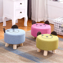 Coffee table low stool home shoe stool baby cartoon bench non-slip seat creative living room sturdy and durable small stool