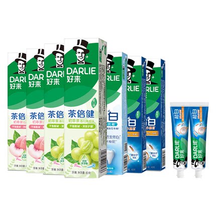 DARLIE好来原黑人牙膏初萃茶清新口气果味含氟官方正品男女