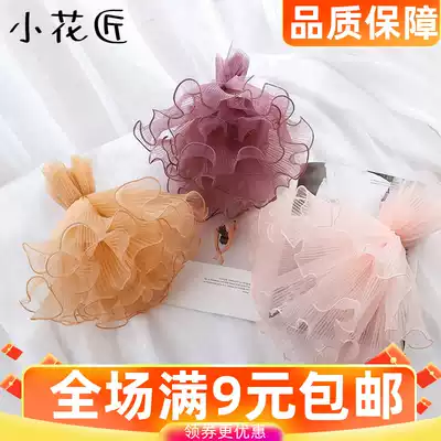 Small gardener pleated spray gauze net flower packaging mesh black yarn Korean flower art DIY handmade flower veil
