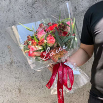 Little gardener Transparent English cellophane dust bag flower paper Fashion fresh flower wrapping paper bouquet material