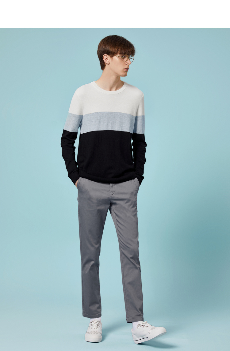 Quần tây nam Senma giản dị 2018 mùa đông nam mới quần cotton chân mùa thu và mùa đông Quần đen Hàn Quốc quần nam quần ngắn