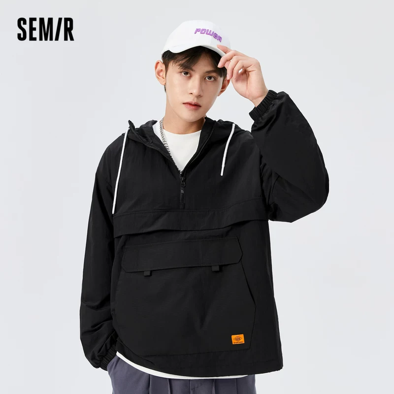 Мужская куртка Semir, осеннее цветное худи с молнией, коллекция 2021