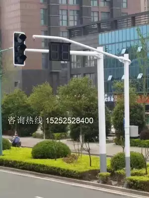 Cross road traffic red and green signal light pole piece LED full screen arrow pedestrian 403 octagonal monitor pole
