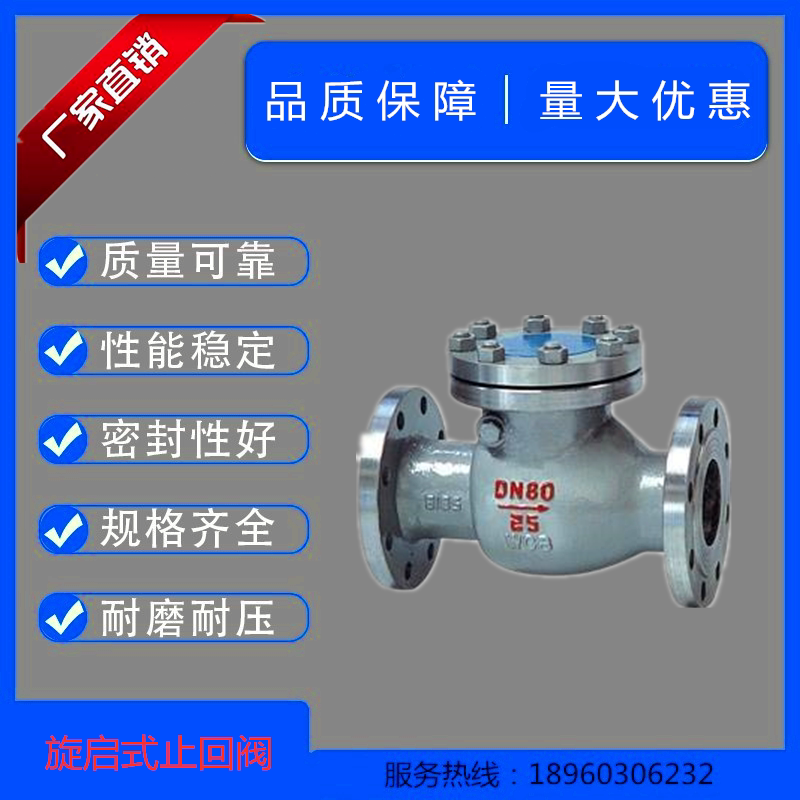 H44H-16C WCB cast steel screw-up check valve backstop valve flange backstop valve DN50 65 80100