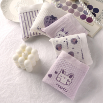 Panties Girl Pure Cotton Girl Student Cute Mid-Waist Antibacterial Cartoon Comfort Big Boy Day Ensemble Cotton Slim Fit Triangle Pants