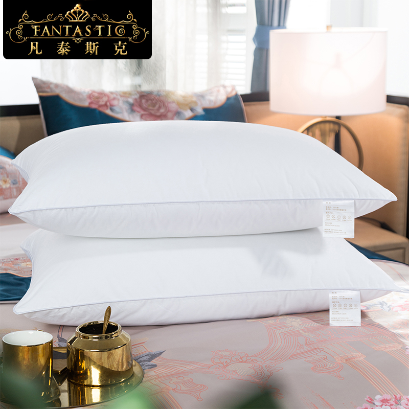 Van Tesco Home Textile Super Soft Comfortable Elastic Down Velvet Pillow Core Massage Health White Neck Guard Single Pillow Core