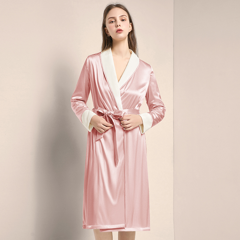 2025 Victoria Morning Robe Nightgown for Women Autumn and Winter Long Bathrobe Winter Fleece Long-Sleeved Women's Thin Fleece Winter Bathrobe