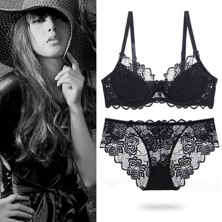 Victoria's New Lace Bra Set, Secret Small Chest Push-Up Adjustable Bra for Women, Gathers Side Breasts and Prevents Sagging