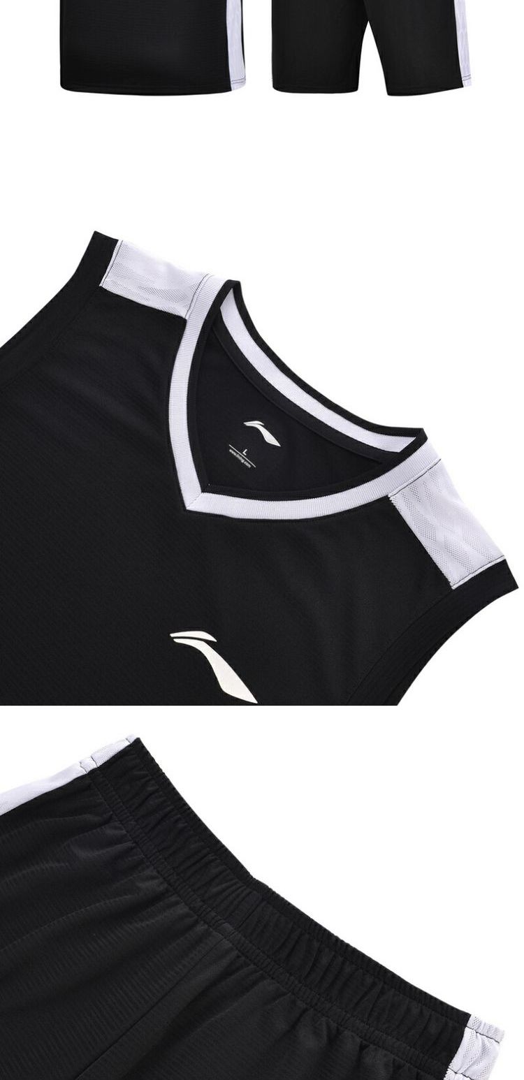 Lining Li Ning Quần áo thể thao nam 2019 Dòng bóng rổ mùa hè thoáng khí thoải mái Set AATP001 - Thể thao sau bộ quần áo adidas nam