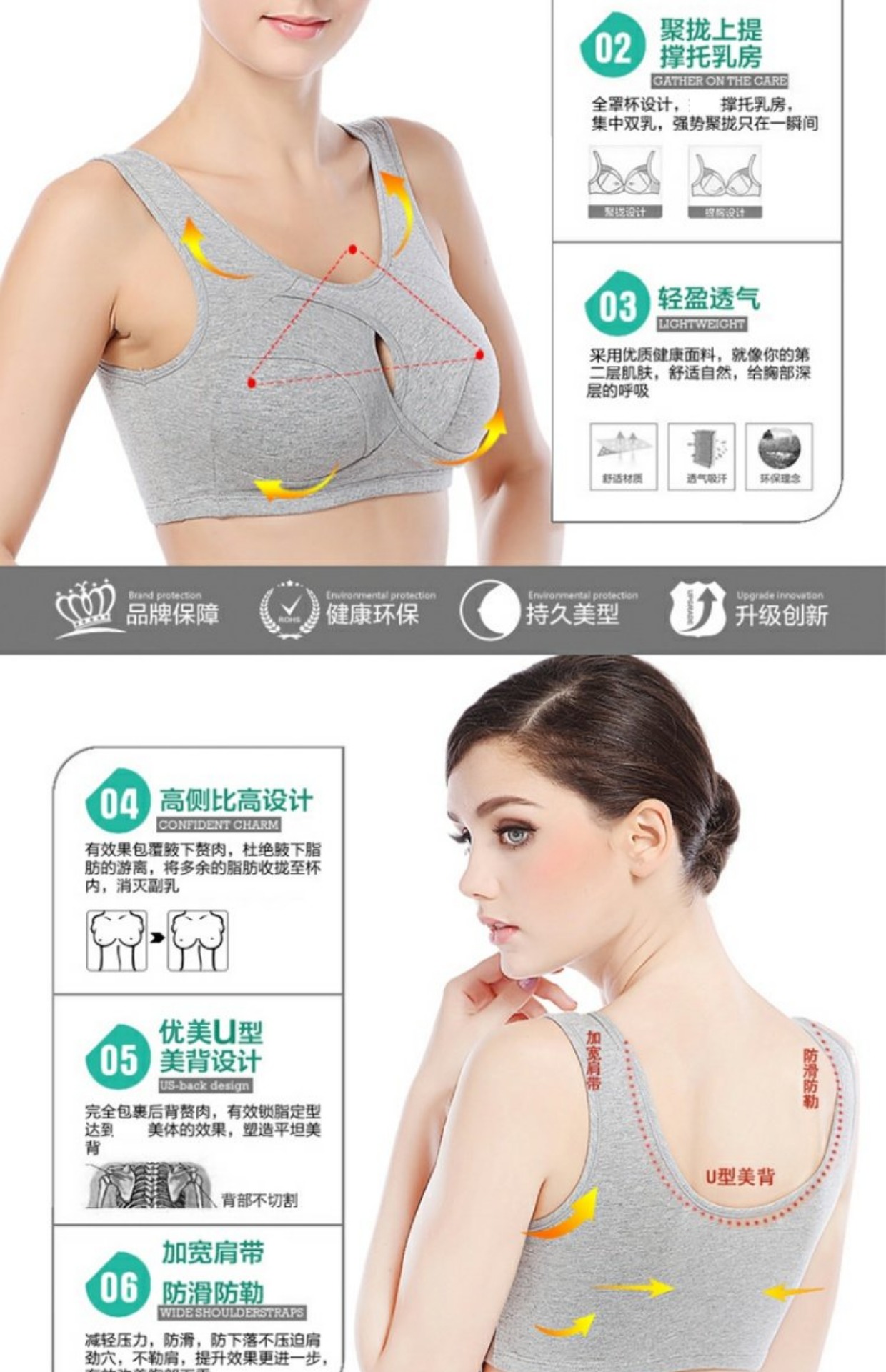 Kích thước lớn mới không có vòng thép đồ lót cotton ngủ bra thể thao yoga cotton áo ngực liền mạch đồ lót ao lot cho nguoi nguc to