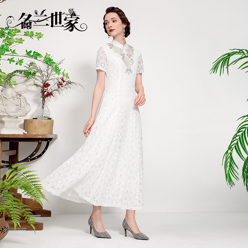 名兰世家白色宫廷风奢华晚礼服测评|主持聚会穿搭首选,重工刺绣太绝了!-礼服-淘宝好物网