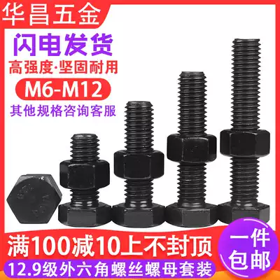 Class 12 9 Hexagon screw nut set combination high strength Bolt nut set M6M8M10M12