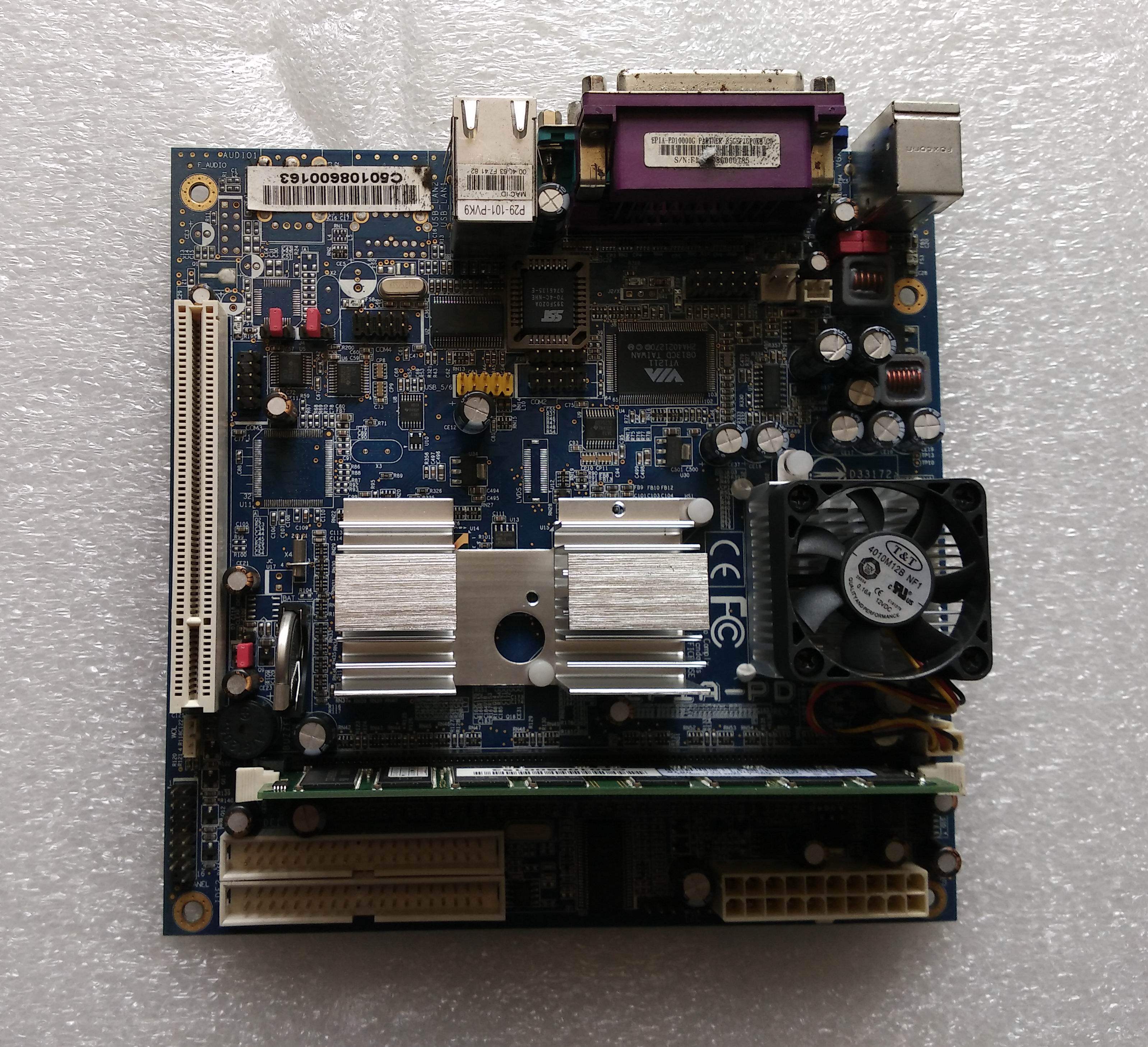 拆机 EPIA-PD10000G POS机主板 17*17 MINI-ITX小板 EPIA-PD