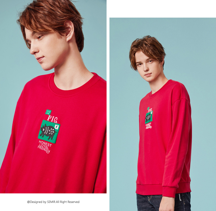 卫 2018 mùa thu nam cổ tròn khoe gió khoác ngoài phiên bản Hàn Quốc của áo sơ mi oversize thủy triều áo hoodie nam trắng