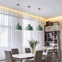 Nordic lamps creative personality simple dining room chandelier bedroom study bar living room cafe macaron chandelier