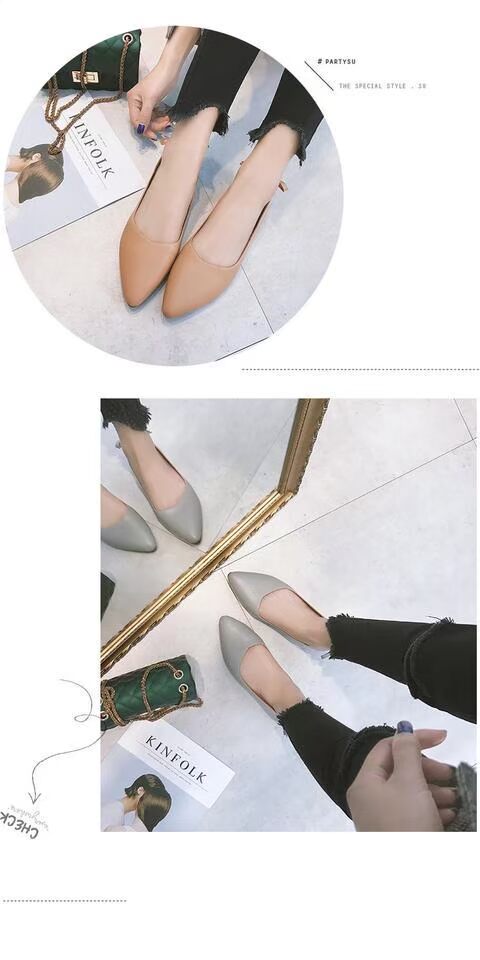 Phiên bản Hàn Quốc 2018 của mùa xuân nông bộ giày đế thấp giày lười nữ hàng hiệu