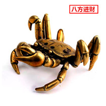 Pure copper crab handicrafts small pieces of tea darling tea favorites antique pots Ghetto jug lid shelf Gongfu Tea Trail Pendulum Gift