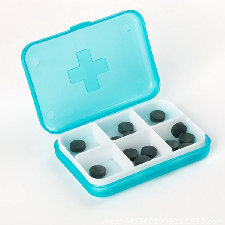 European-style Swiss small pill box portable medicine box one week travel portable pill pill sub-package medicine box mini