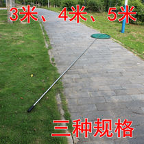 Fishing rod Fixed fishing rod copy net rod shrimp cage rod Stainless steel copy net telescopic copy rod Fish cage lifting rod fishing tools