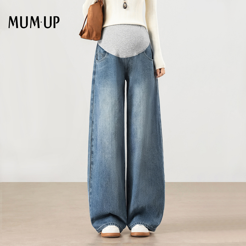 Mumup Maternity Jeans, Scimitar Pants, Autumn and Winter Outerwear, Belly Support, Non-Constricting, Loose, Slimming, Wide-Leg Maternity Pants Mumup Maternity Jeans, Scimitar Pants, Autumn and Winter Outerwear, Belly Support, Non-Constricting, Loose, Slimming, Wide-Leg Maternity Pants