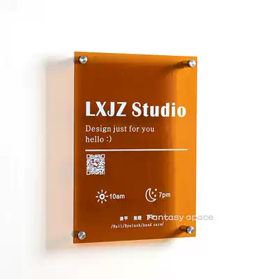 Korean ins style color acrylic signboard net celebrity store image plaque Simple display logo house number customization