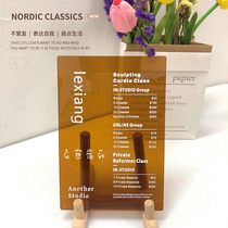 Net red acrylic light luxury manicure price list set up table Korean milk tea shop table menu price display plate customization