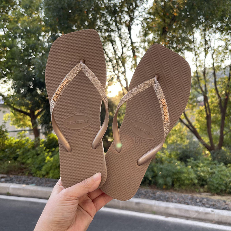 Foreign Trade Flip-Flops for Women, Summer Solid Color Beach Flip-Flops, Daily Casual Home Non-Slip Wear-Resistant Flip-Flops