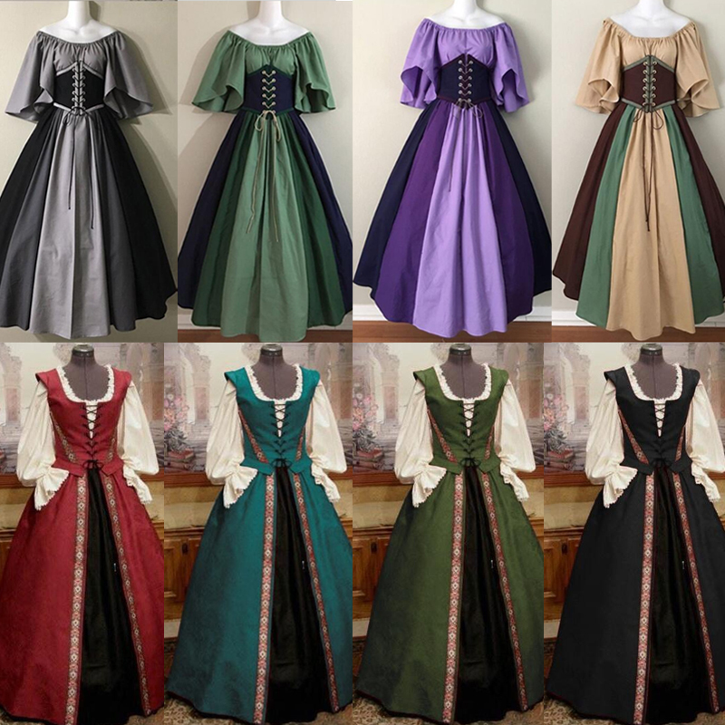 Halloween Cosplay European-Style Palace Dress Retro Court Costume Queen Princess Stage Play Performance Costume Halloween Cosplay European-Style Palace Dress Retro Court Costume Queen Princess Stage Play Performance Costume