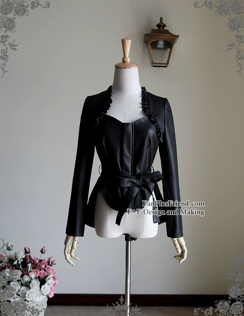 [Sale show] Luide's century lonely retro long sleeve fake 2 PU jacket