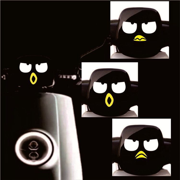 Little devil smiley face decoration creative personality reflective waterproof sunscreen car sticker electric car front bumper sticker calf n1su