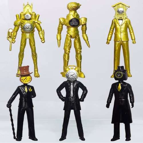 Золотые часы, игрушка, фигурка, монитор, электродрель