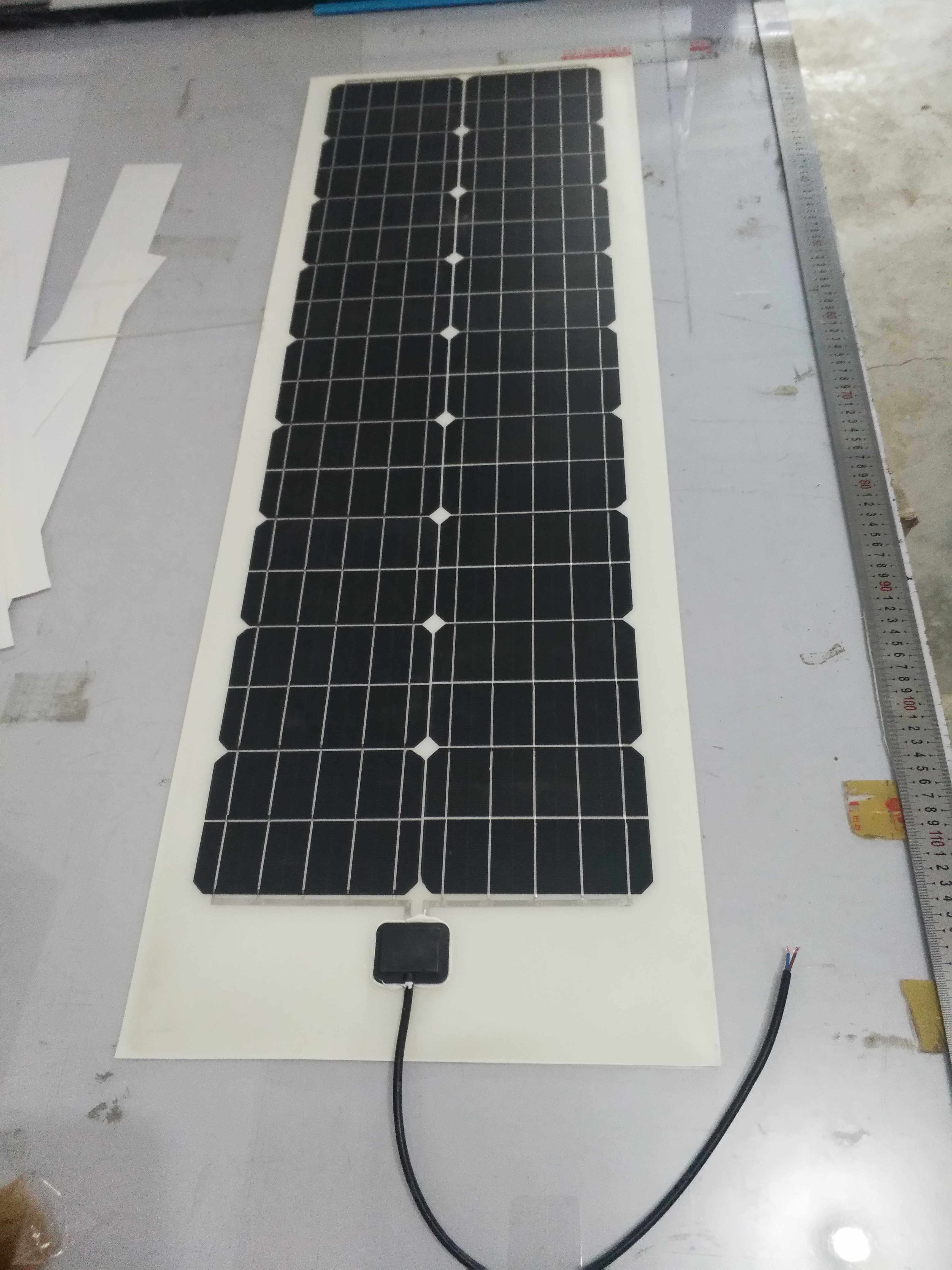 50W-half flexible monocrystalline silicon solar panel charging 12V Car battery light volt board caravan electricity-generating lighting
