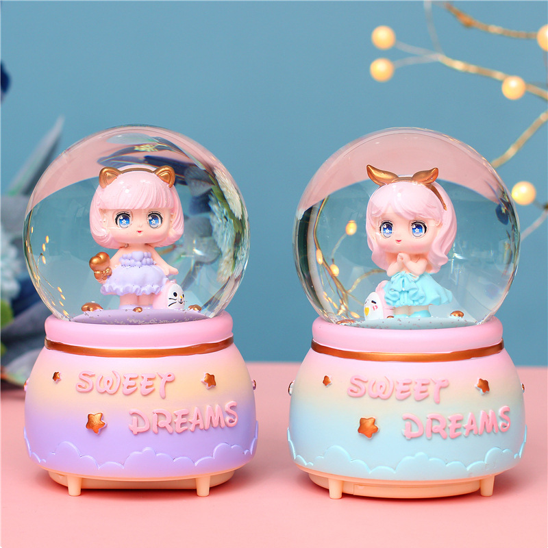 Fantasy Crystal Ball Music Box Music Box Princess Little Girl Birthday Gifts for Girls New Years Children's Day Gifts - Taobao