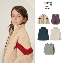 6Z does not change the letter to the world FW22 childrens vest jacket pure colored blouse
