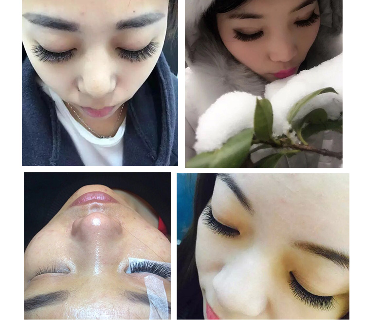 Trồng lông mi Ghép mềm Mềm và dày Lông mi giả không khí Nano Black Eyel Lông mi mô phỏng tự nhiên - Lông mi giả mi lông chồn