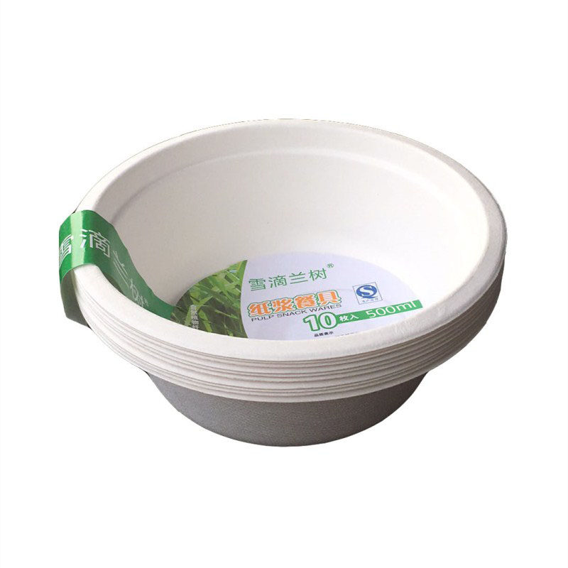 500ml 500ml 350ml 260ml 260ml paper bowl eating bowl soup bowl 10 only Disposable Bowl Pulp Bowl eco-friendly