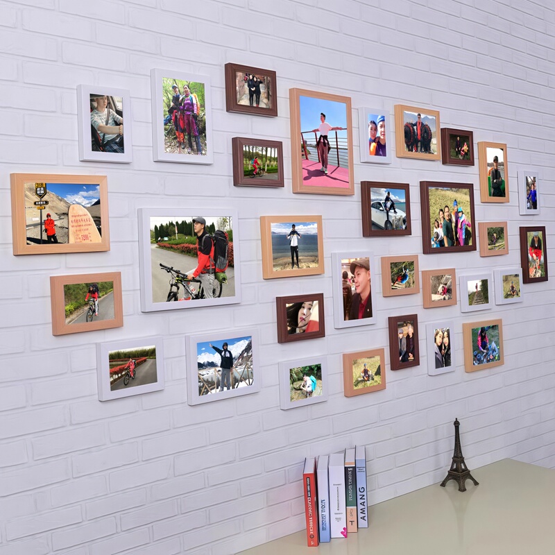 Photo Wall Creative Picture Frame Wall-Mounted Photo Frame Living Room Picture Frame Combination Bedroom Wall Picture Frame Empty Frame