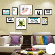 Nordic simple living room decoration photo frame wall photo wall combination creative decoration photo wall small fresh photo frame