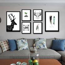 Modern Nordic minimalist photo frame photo wall Sofa background framed painting creative combination decorative painting photo wall